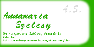 annamaria szelesy business card
